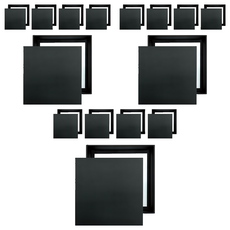 天地盒 黑卡瓦楞 5入/包 內徑約26x26x10cm, 黑色, 3個