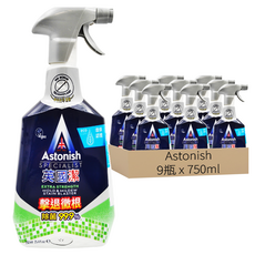 Astonish 瞬效除黴去汙清潔劑，3瓶裝，EXTRA STRENGTH MOLD & MILDEW STAIN BLASTER, 750ml, 9瓶