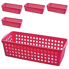 KEYWAY 聯府 多樣小物長籃 P2-0016 收納籃 整理籃 置物籃 台灣製造, 5個, 300x121x90mm