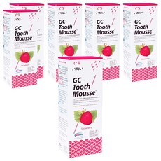 GC 而至 Tooth Mousse 牙齒乳膏 草莓口味 不含氟 40g 兒童牙膏, 6條
