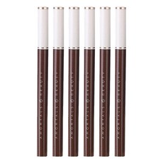 amortals爾木萄 跌落彩虹彩色眼線液筆 c04 芝士栗子棕 色彩飽和 持久不暈染 精準勾勒 打造迷人眼妝, 6入