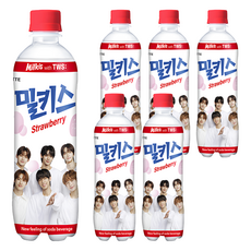 LOTTE 樂天 Milkis 草莓優格風味碳酸飲, 500ml, 6瓶