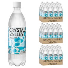 金車 CRYSTAL VALLEY 礦沛 氣泡水, 585ml, 72瓶