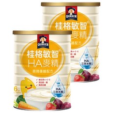 QUAKER 桂格 敏智HA麥精 棗精優纖配方, 6個月以上, 700g, 2罐