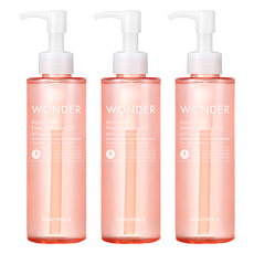 TONYMOLY WONDER神奇杏桃籽深層卸妝油 190ml, 3瓶
