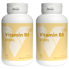 VITA 維他命B5 600mg - 促進新陳代謝 維持皮膚健康, 2罐, 100顆