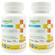timewell 時光安好 高單位緩釋型維生素C 1000mg 增強保護力 維持健康每一天, 60錠, 2罐