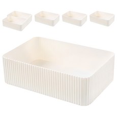 THE ZAKKA 多用途分層化妝品收納盒, 白色, 6個