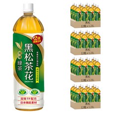 黑松茶花 無糖綠茶 12入, 減少體脂肪形成, 調節血脂, 1.23L, 48瓶