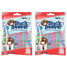 maxill 美適 ipana 兒童安全牙線棒 Set 50支 高耐磨線材 不易斷裂 扁線設計 潔牙效果佳, 2包