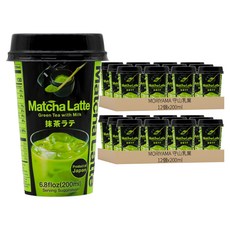 MORIYAMA 守山乳業 抹茶拿鐵飲料, 24個, 200ml