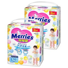 Merries 妙而舒 妙兒褲/尿布 9~14kg, L, 100片