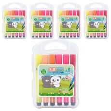 LIBERTY 利百代 水漾可水洗彩色筆, 12色, 5盒