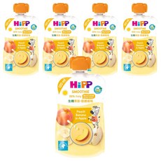 HiPP 喜寶 果昔 橙鑽蜜桃 1歲以上, 橙鑽蜜桃, 5包