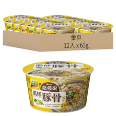 金車 高頓粥濃郁豚骨風味, 63g, 12入