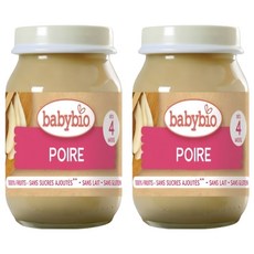 babybio 生機鮮果泥 4個月以上適用 2罐 130g 天然水果原味 無添加糖鹽及人工添加劑, 洋梨