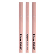 lilybyred 自然眼線液筆 0.6g 3Ash Taupe 自然持久 防水防汗, 3支