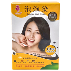 Moon17 夢17 泡泡染髮乳 1H 第一劑10ml + 第二劑10m 20ml 10包, 曜石黑, 1盒