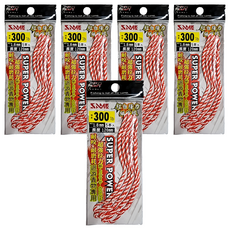SAME 莎美 套鉤用紅白編織線3001b 適用多種魚鉤 材質柔軟強韌, SSL-012300A, 120mm, 5個