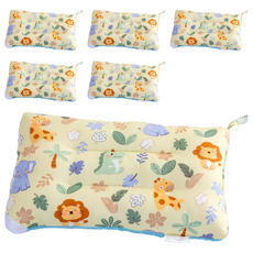 愛北鼻 獨家加厚水洗枕 - 寶寶專用 透氣 可水洗, 6入, 黃森林夥伴, 43 x 28cm