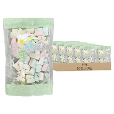 卜祥 星座物語棉花糖 彩色迷你背後有星座故事, 60g, 10包