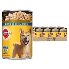 Pedigree 寶路 成犬罐頭 營養均衡 富含自然膳食纖維素 促進腸道蠕動, 雞肉, 400g, 24罐