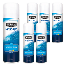 Schick 舒適牌 水次元刮鬍露 保濕型, 含維生素E和Pro B5, 198g, 6瓶