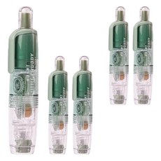 喵汪森林 360度旋轉按壓修正帶, 綠色, 5個