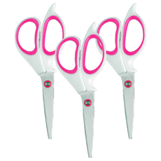 PLUS 普樂士 Fitcut 剪刀 SC-165A, 粉色 + 白色, 3支