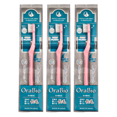 OraBio 牙倍淨 長毛牙刷 犬用, 粉色, 3支