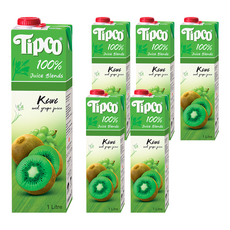 Tipco 100%奇異果葡萄汁 6瓶 1L 無添加糖、防腐劑及人工色素