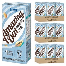 Maeil AMAZING OAT 燕麥奶, 無糖, 芬蘭燕麥, 190mL, 18入
