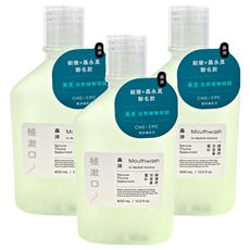 Shallop 刷樂 植漱口水 森淬, 400ml, 3瓶