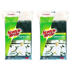 3M Scotch-Brite 百利 多功能菜瓜布 23 x 15cm 綠色, 2包, 5個