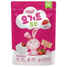 Cheeki monki 萌寶寶 優格餅, 草莓, 16g, 1包