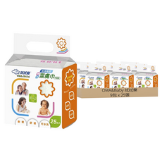 OMA&Baby 拭拭樂 乾濕兩用 婦幼潔膚巾 30 x 30cm, 25張, 9包