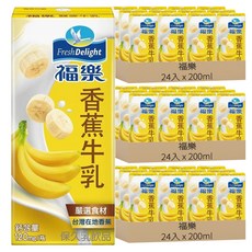 福樂 香蕉調味乳 含Oligo寡糖 200ml, 72入