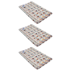 MARUSHIN 丸真 今治繽紛麻葉毛巾 100%棉 34x80cm 日本製, 米色, 3條