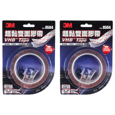 3M VHB 超黏雙面膠帶 PN8504, 尺寸24mm x 1mm x 3m, 耐高溫100度, 降低噪音, 汽車/居家適用, 2個