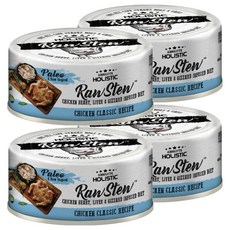 ABSOLUTE HOLISTIC 全齡貓 主食貓罐, 經典野牧鮮雞, 80g, 4罐