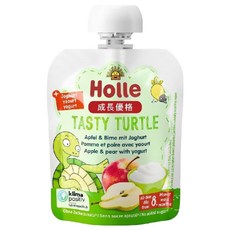 Holle 禾樂純境 成長優格果泥, 果梨烏龜, 1包, 100g