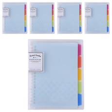 KOKUYO 國譽 Pastel Cookie A4活頁本，易用實用, 藍色, 5本