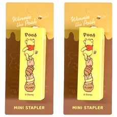 norns 迪士尼可攜式釘書機 小熊維尼, 黃色, 2個