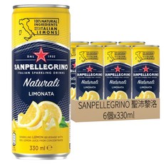SANPELLEGRINO 聖沛黎洛 氣泡水果飲料 檸檬口味, 330ml, 6個