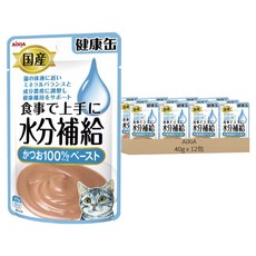 AiXiA 水分補給軟包, 鰹魚 泥狀, 40g, 12包