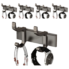 HOUDER 太空鋁活動排鉤 2勾, 5個, 槍灰色