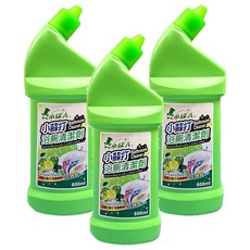 小綠人 浴廁清潔劑(檸檬)600ml-浴室清潔、馬桶清潔、磁磚清潔, 3入
