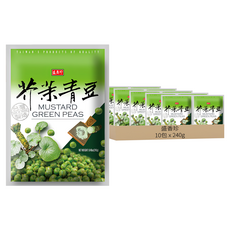 盛香珍 芥茉青豆, 240g, 10包
