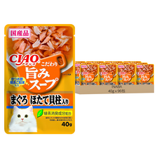 INABA CIAO 餐包, 鮪魚 + 鰹魚 + 干貝, 40g, 96包