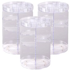 AHOYE 360度旋轉分層化妝品收納架, 透明色, 3個